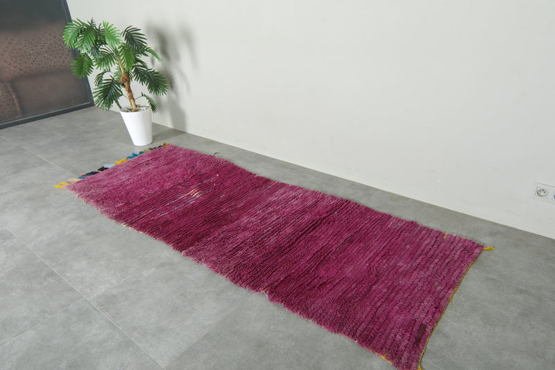 Pink runner rug - 2.9 feet x 8.3 feet - Handwoven wool carpet - Runner moroccan rugs