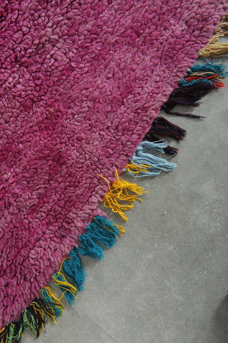 Pink runner rug - 2.9 feet x 8.3 feet - Handwoven wool carpet - Runner moroccan rugs