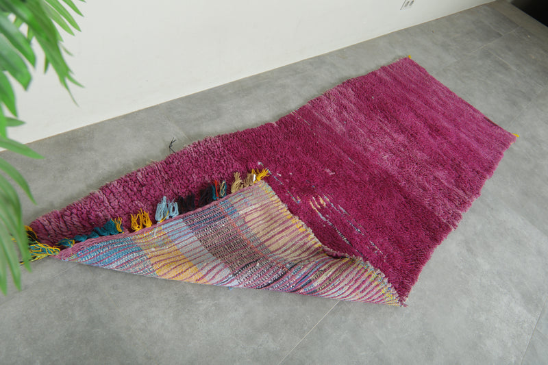 Pink runner rug - 2.9 feet x 8.3 feet - Handwoven wool carpet - Runner moroccan rugs