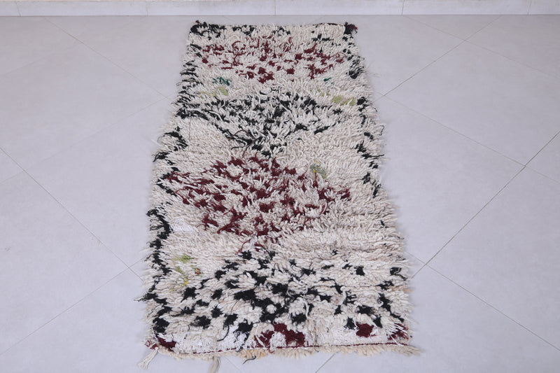 Moroccan Rug - 2.3 FT X 5.4 FT | Handwoven Bohemian Carpet - Boucherouite Rugs