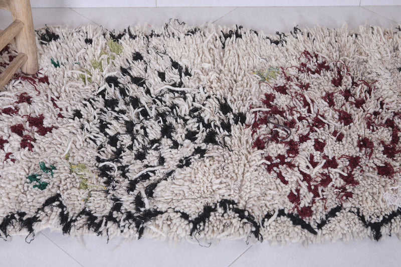 Moroccan Rug - 2.3 FT X 5.4 FT | Handwoven Bohemian Carpet - Boucherouite Rugs