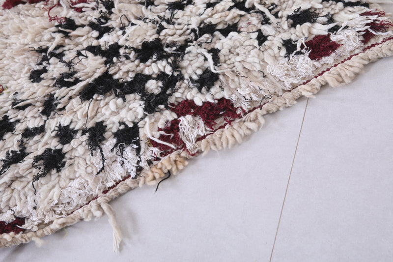Moroccan Rug - 2.3 FT X 5.4 FT | Handwoven Bohemian Carpet - Boucherouite Rugs