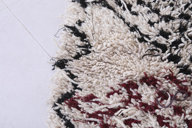 Moroccan Rug - 2.3 FT X 5.4 FT | Handwoven Bohemian Carpet - Boucherouite Rugs