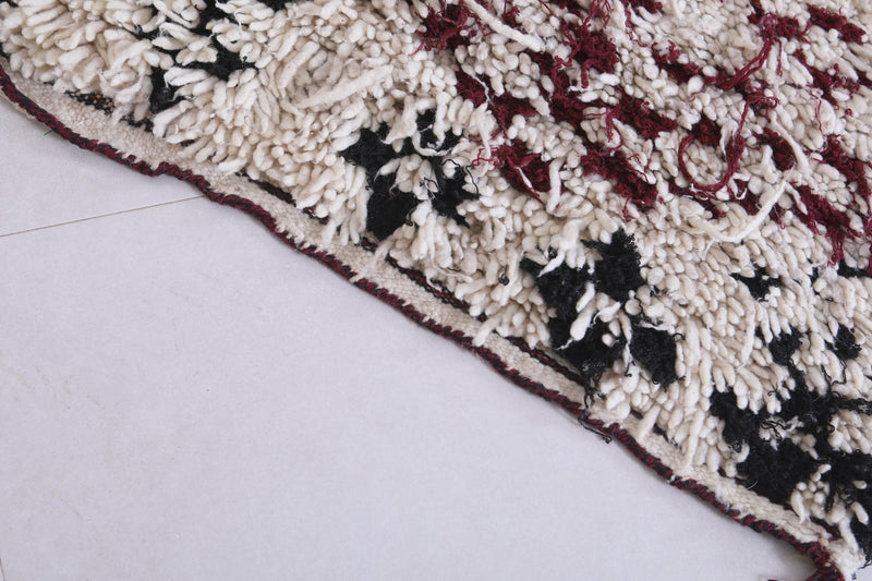 Moroccan Rug - 2.3 FT X 5.4 FT | Handwoven Bohemian Carpet - Boucherouite Rugs