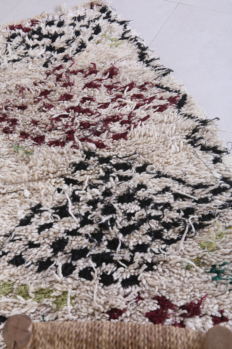 Moroccan Rug - 2.3 FT X 5.4 FT | Handwoven Bohemian Carpet - Boucherouite Rugs