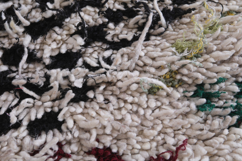 Moroccan Rug - 2.3 FT X 5.4 FT | Handwoven Bohemian Carpet - Boucherouite Rugs