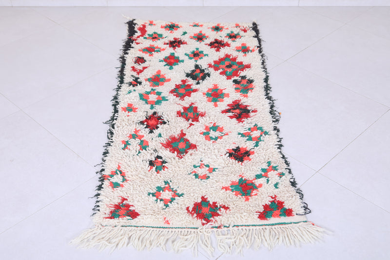 Colorful Moroccan Rug - 2.3 X 5.1 Feet - Boucherouite Rugs