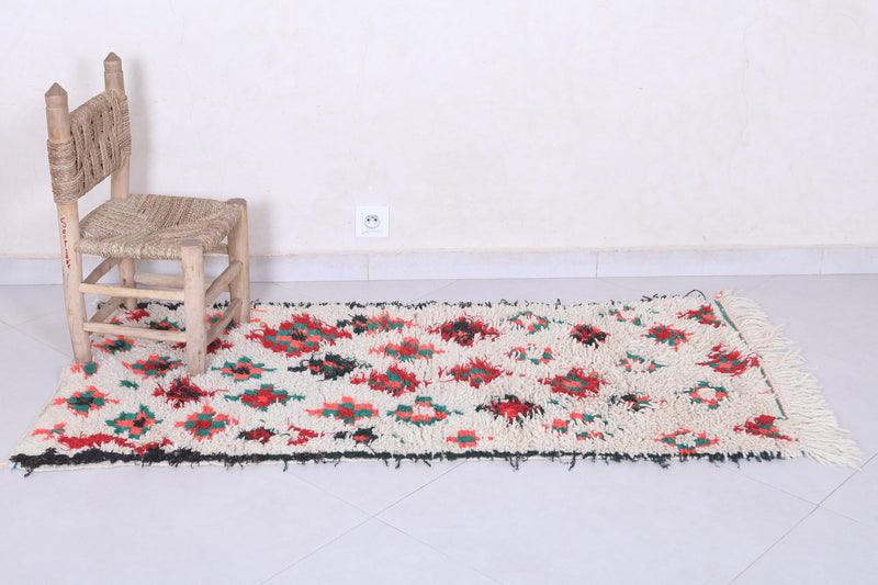 Colorful Moroccan Rug - 2.3 X 5.1 Feet - Boucherouite Rugs