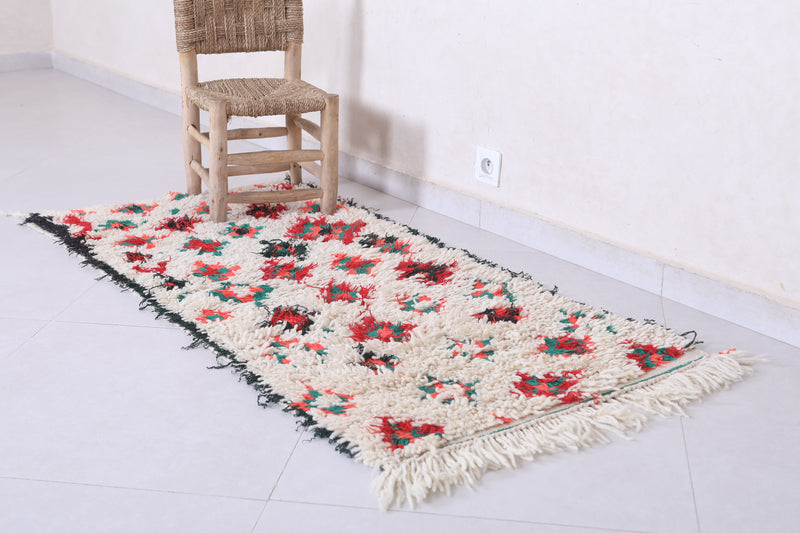 Colorful Moroccan Rug - 2.3 X 5.1 Feet - Boucherouite Rugs