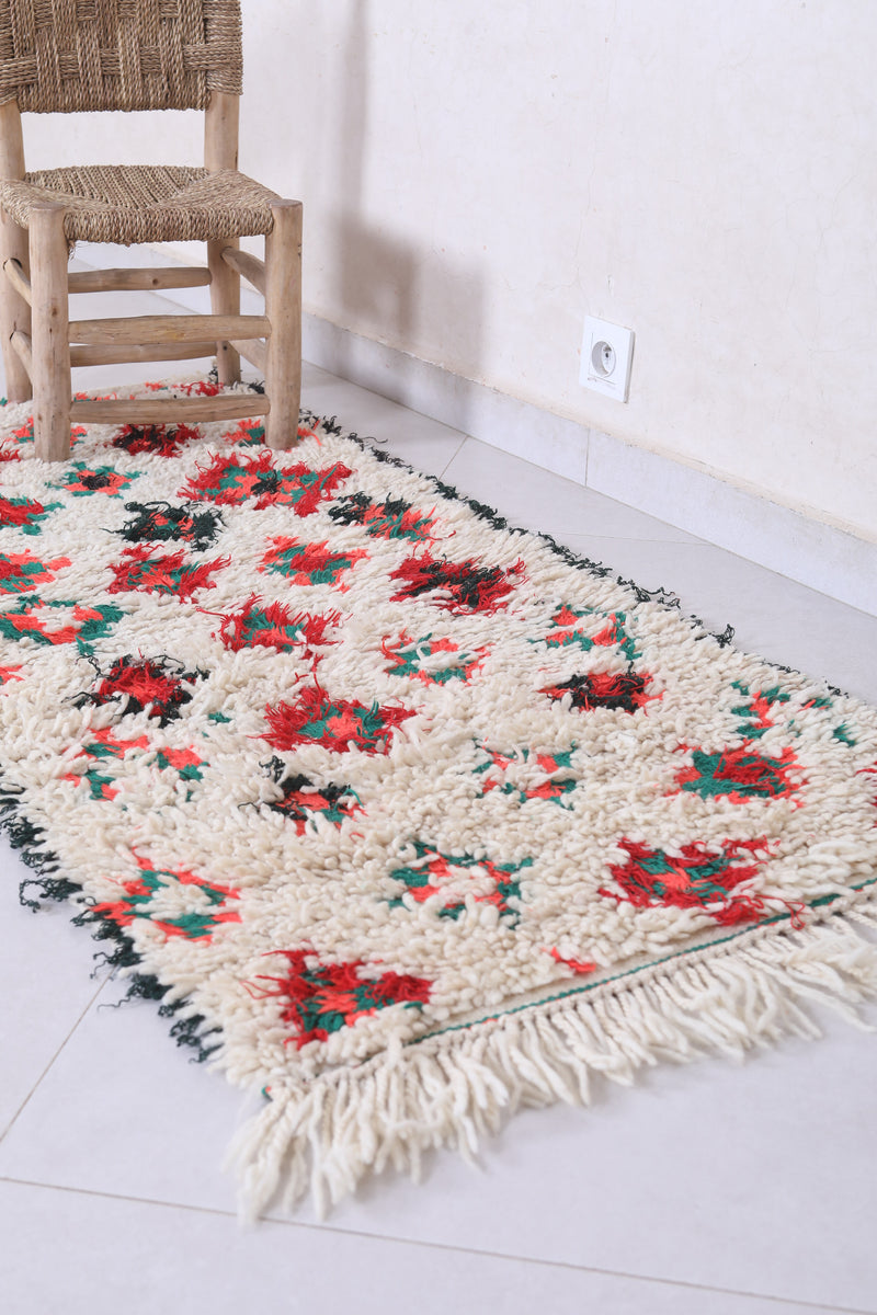Colorful Moroccan Rug - 2.3 X 5.1 Feet - Boucherouite Rugs