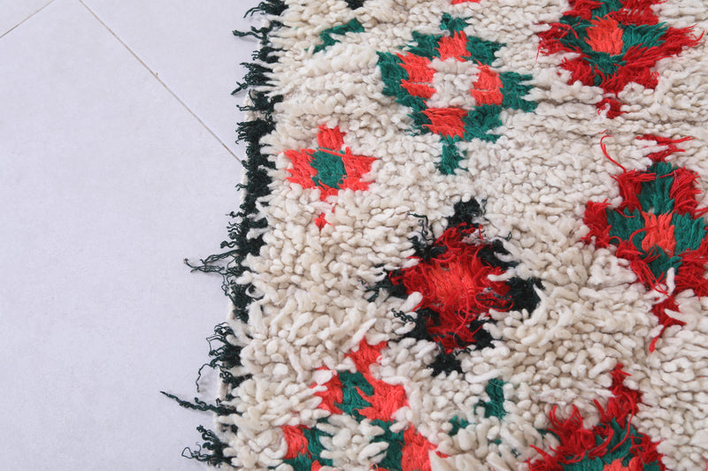 Colorful Moroccan Rug - 2.3 X 5.1 Feet - Boucherouite Rugs