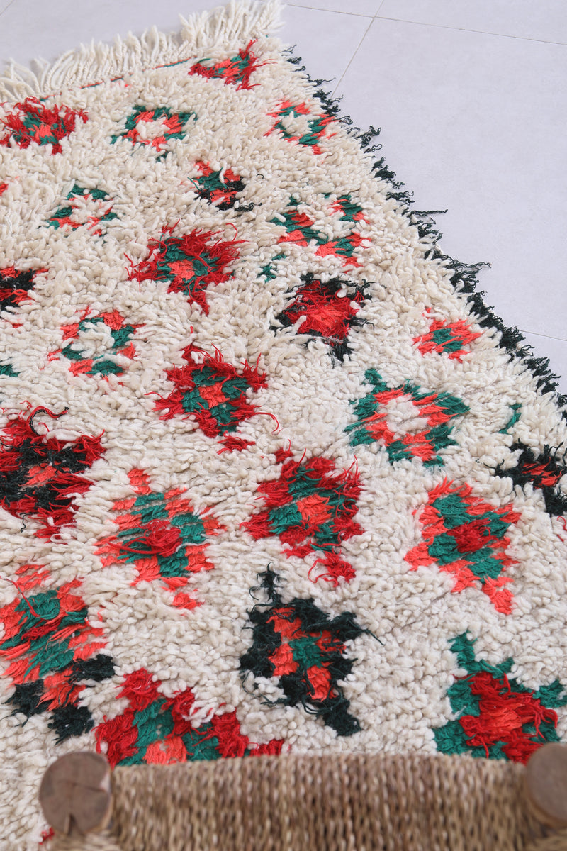 Colorful Moroccan Rug - 2.3 X 5.1 Feet - Boucherouite Rugs