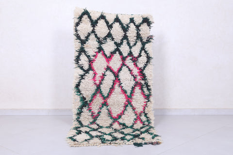 Moroccan rug 2.5 X 5.6 Feet - Boucherouite Rugs