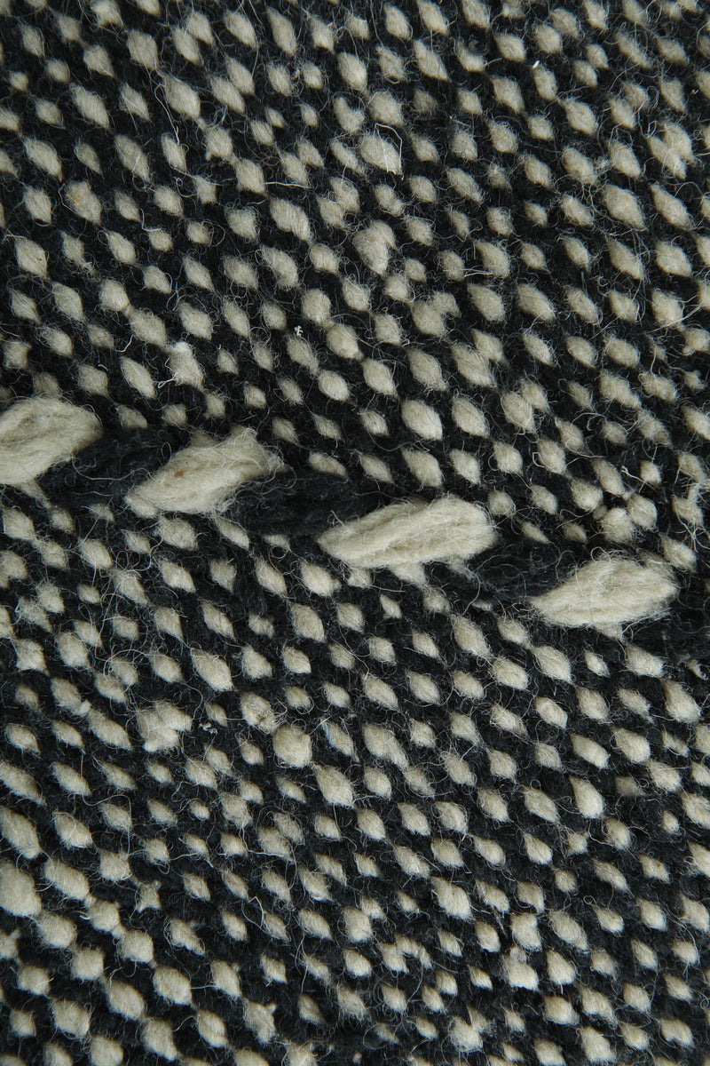 Black & white Moroccan flatwoven rug - 6.3 ft x 10.2 ft