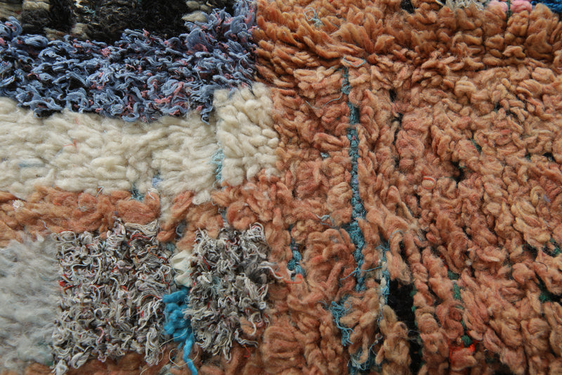 Geometric Moroccan rug - Handmade wool carpet - 3.2 ft x 4.8 ft