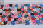 Moroccan berber rug 2.8 X 6.9 Feet - Boucherouite Rugs
