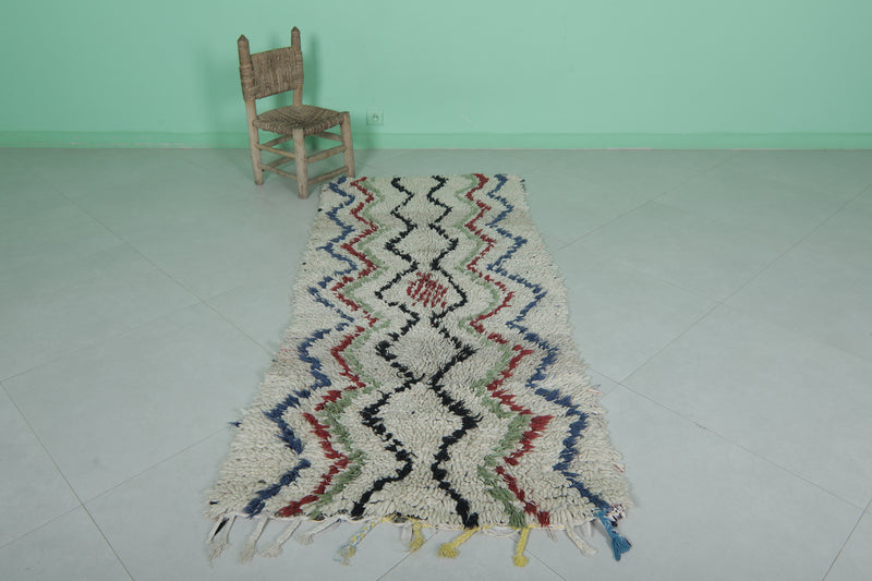 Moroccan Azilal Rug 2.9 x 6.5 ft – Handmade Long Rug - Azilal rugs