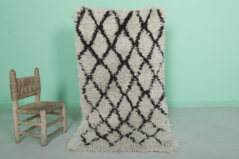 Moroccan 3x5 FT Rug Berber Tufted Wool Handmade Soft Beni Moroccan 3x5 FT Rug Berber Tufted Wool Handmade Soft Beni