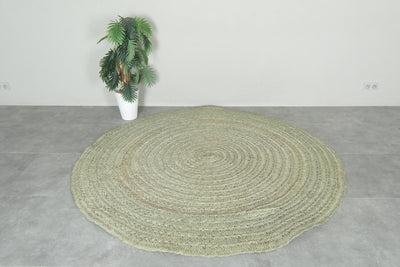 Round Moroccan hassira - 7.1 ft - Hassira