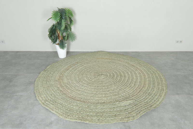 Round Moroccan hassira - 7.1 ft - Hassira