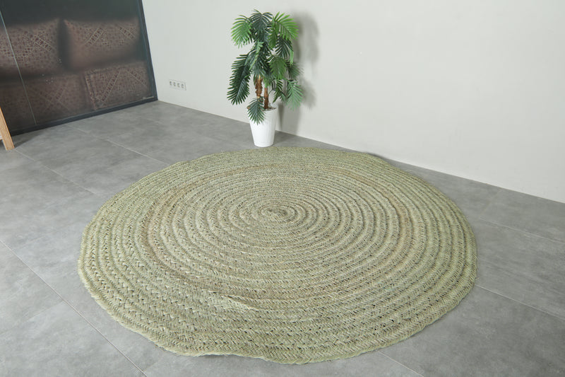 Round Moroccan hassira - 7.1 ft - Hassira