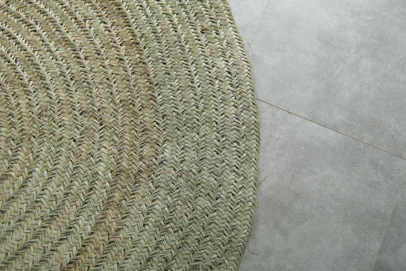 Round Moroccan hassira - 7.1 ft - Hassira