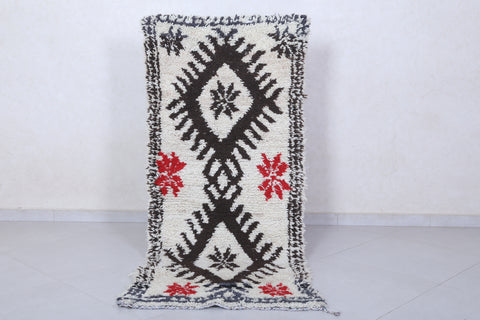 Moroccan rug 2.5 X 6.2 Feet - Boucherouite Rugs