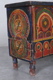 Vintage Moroccan chest  H 23.6 inches x W 49.6 inches x D 13.3 inches - wood chest