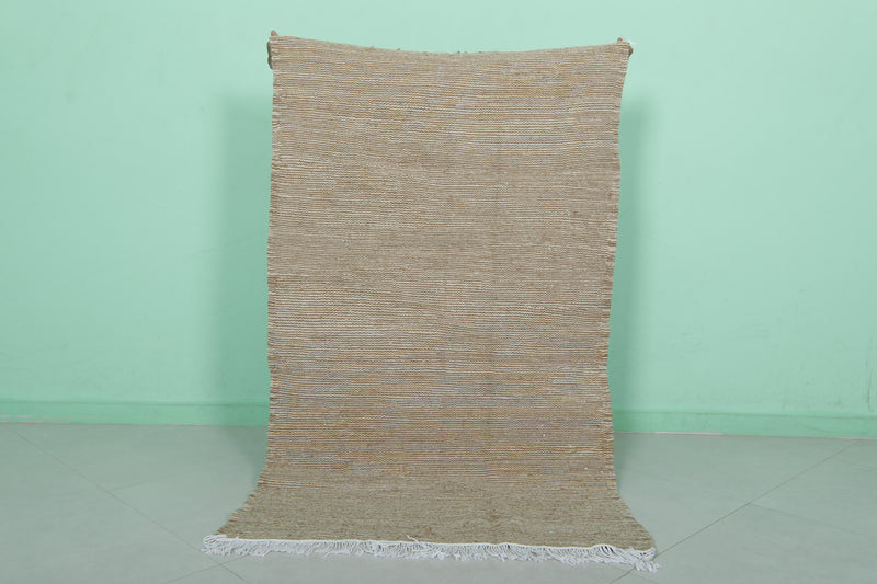 Handwoven Moroccan Rug - 3.2 X 5.3 Feet | Natural Elegance - Flat woven rugs