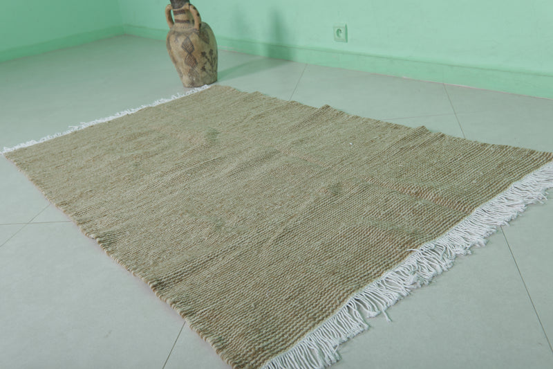 Handwoven Moroccan Rug - 3.2 X 5.3 Feet | Natural Elegance - Flat woven rugs
