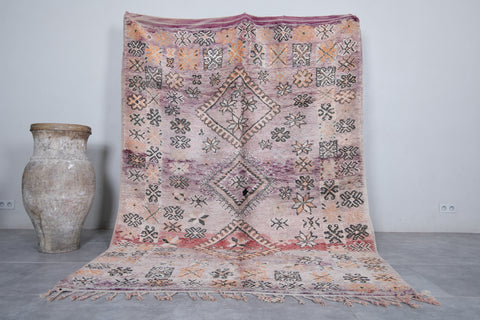 Moroccan vintage rug 6.6 X 9.5 Feet