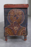 Vintage Moroccan chest  H 21.6  inches x W 50.7 inches x D 13.3 inches - wood chest