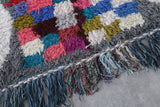 Moroccan Boucherouite Runner rug 2.5 x 5.9 Feet