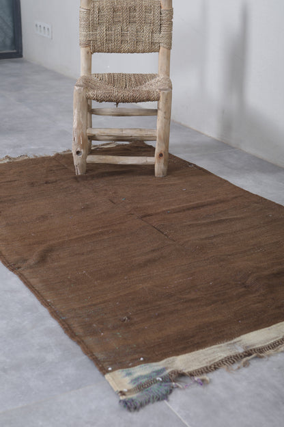 Moroccan berber handwoven kilim rug  2.8 FT X 4.9 FT