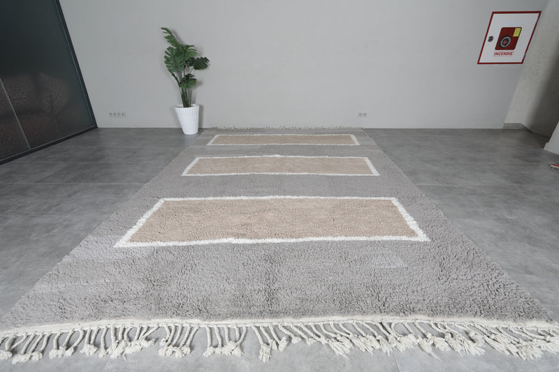 Grey Handmade Beni Ourain Rug 8.5 X 12 FT - 