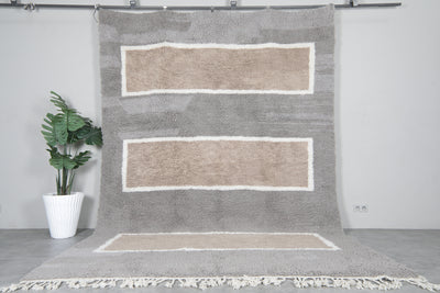 Grey Handmade Beni Ourain Rug 8.5 X 12 FT - 