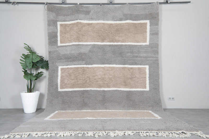 Grey Handmade Beni Ourain Rug 8.5 X 12 FT - 