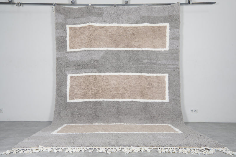 Grey Handmade Beni Ourain Rug 8.5 X 12 FT - 