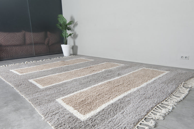 Grey Handmade Beni Ourain Rug 8.5 X 12 FT - 