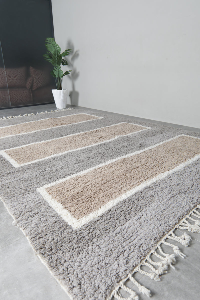 Grey Handmade Beni Ourain Rug 8.5 X 12 FT - 