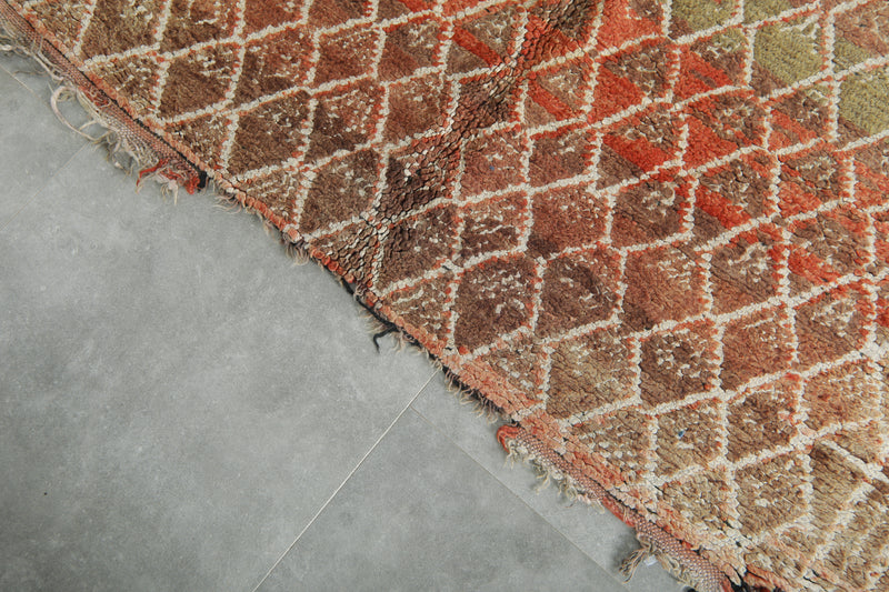 Moroccan wool rug - Handwoven berber style - 5.1 ft x 8.8 ft