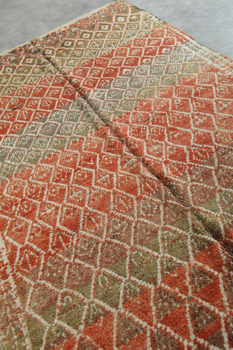 Moroccan wool rug - Handwoven berber style - 5.1 ft x 8.8 ft