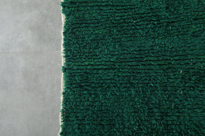 Green Moroccan beni ourain rug - 2.9 ft x 5.9 ft