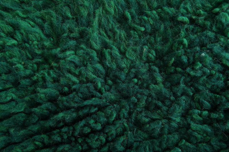 Green Moroccan beni ourain rug - 2.9 ft x 5.9 ft