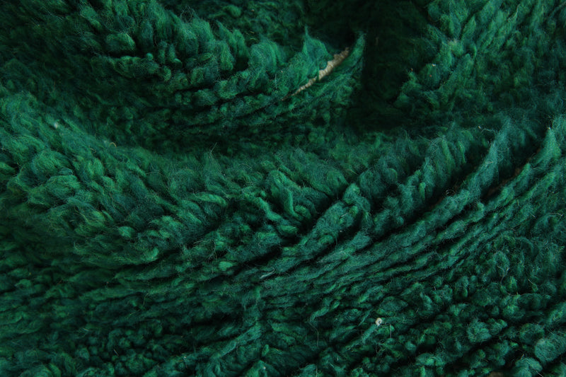 Green Moroccan beni ourain rug - 2.9 ft x 5.9 ft