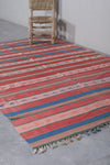 Moroccan kilim rug 4.7 FT X 7.7 FT