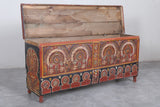 Vintage Moroccan chest  H 22.4 inches x W 51.1 inches x D 13.7 inches