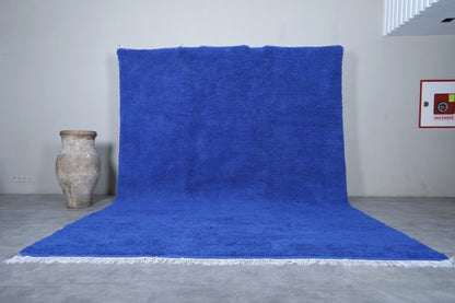 Blue Handmade Beni ourain rug - Berber rug - Wool rug