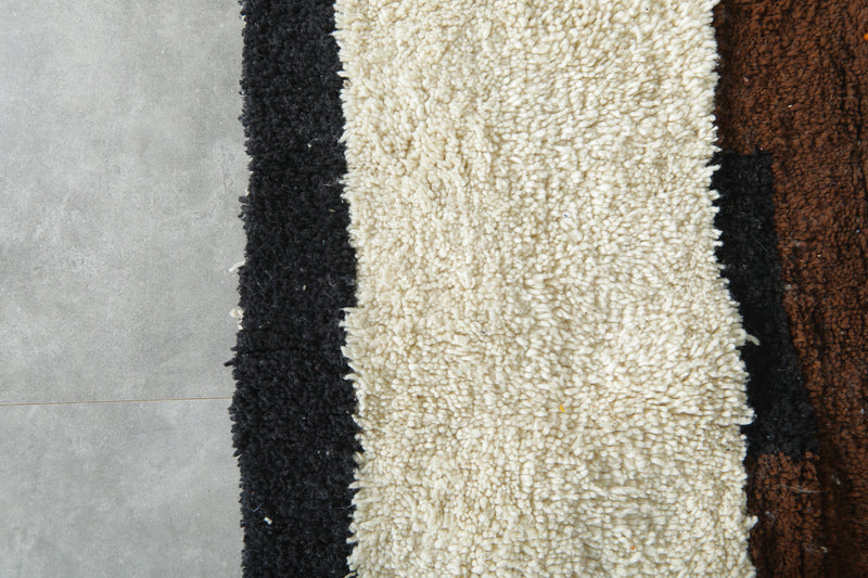 Abstract moroccan rug 7.4 x 9.6 feet Beni ourain rug - Handmade berber rug