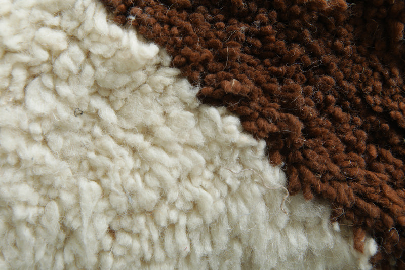 Abstract moroccan rug 7.4 x 9.6 feet Beni ourain rug - Handmade berber rug